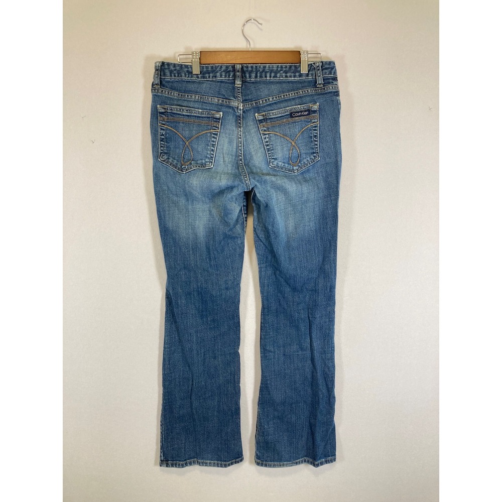 Y2K Classic Calvin Klein Jeans Womens 10 Blue Bootcut Flare Medium Wash Denim - Picture 2 of 12